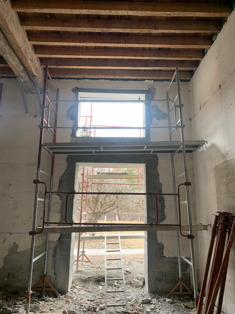 chantier en cours, vue intérieure