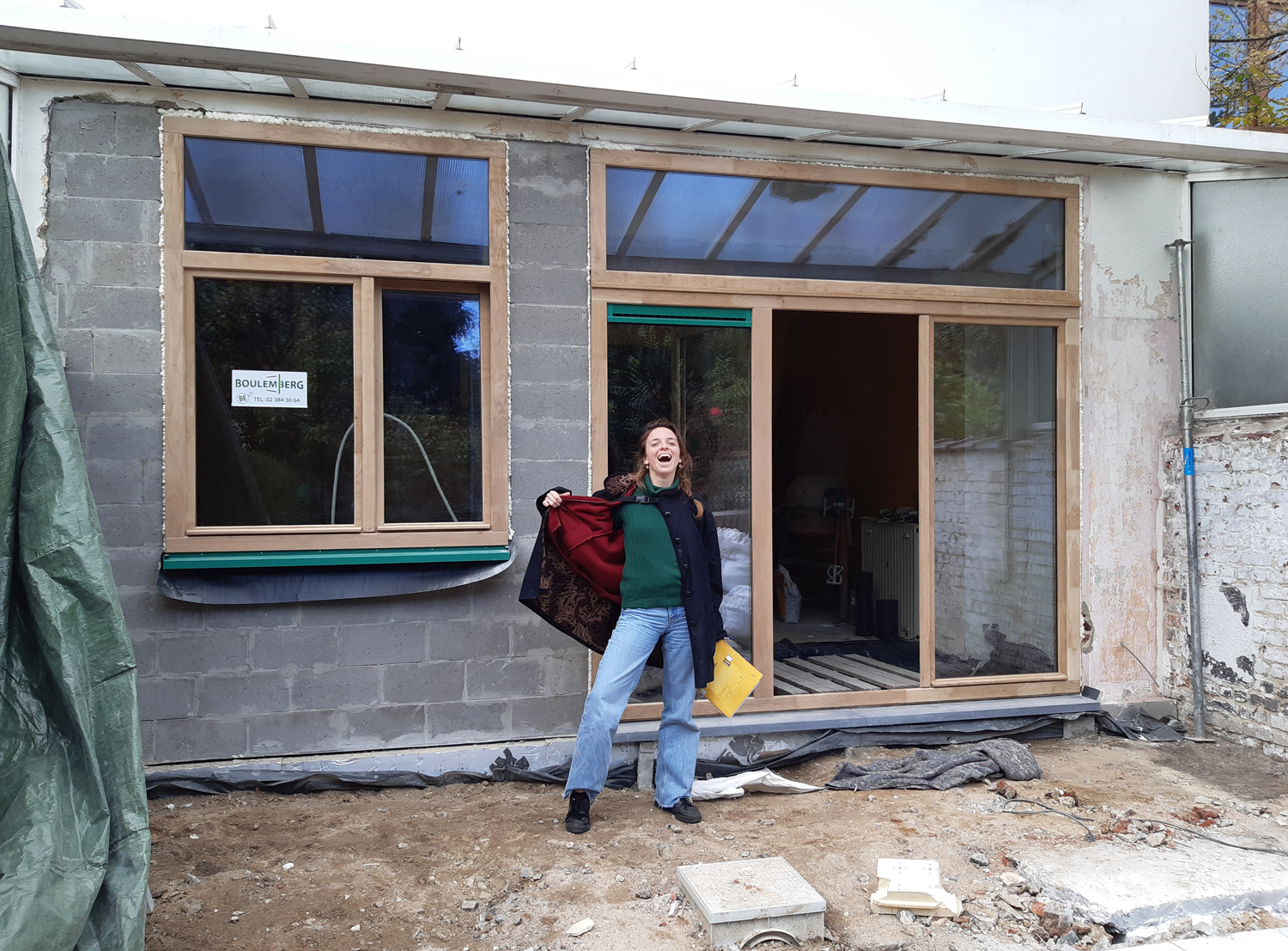 photo de la façade en cours de travaux