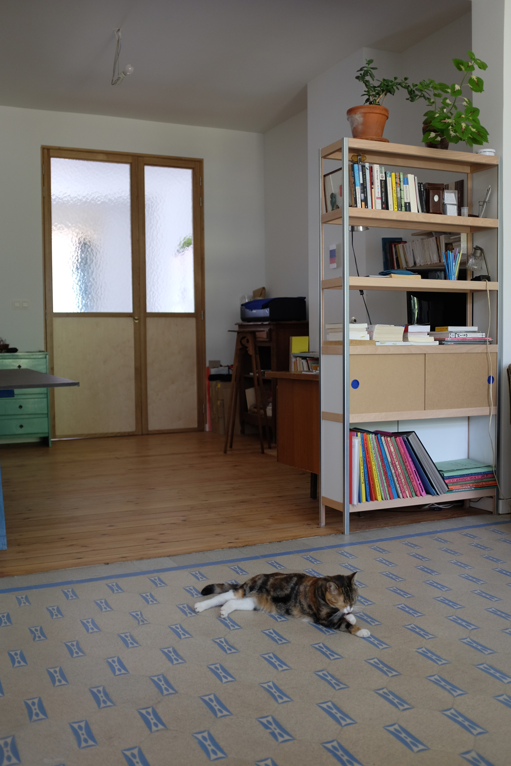photo du chantier terminé, vue vers le salon