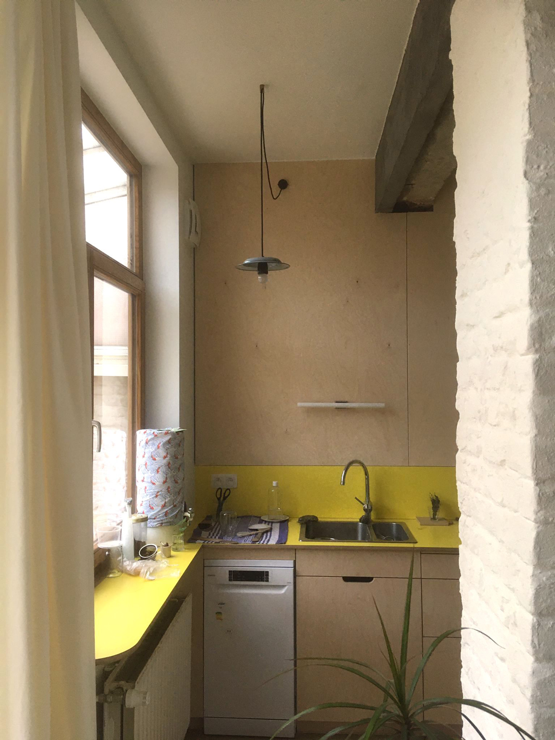 photo du chantier terminé, détail de la cuisine