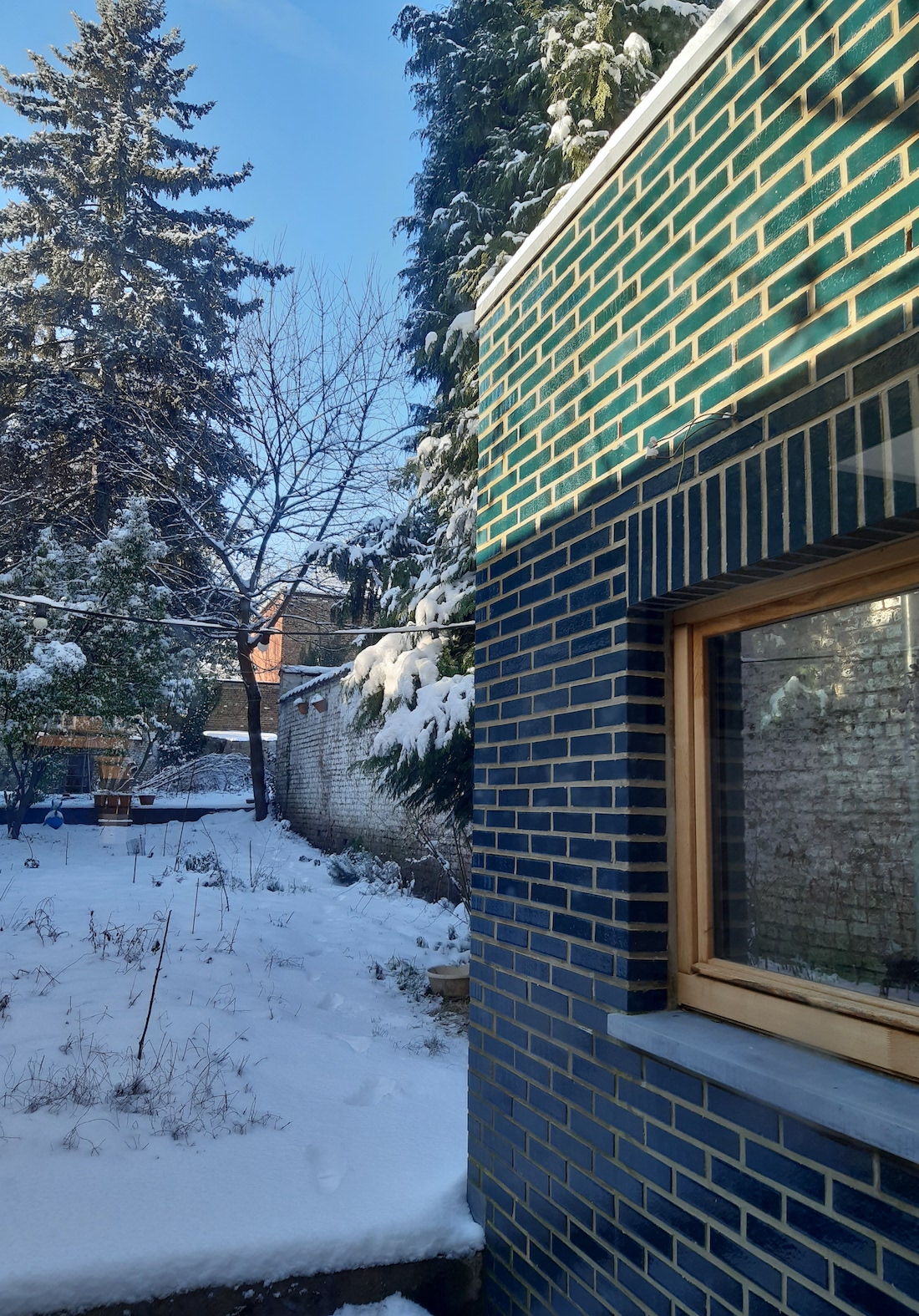 photo de la façade en hiver