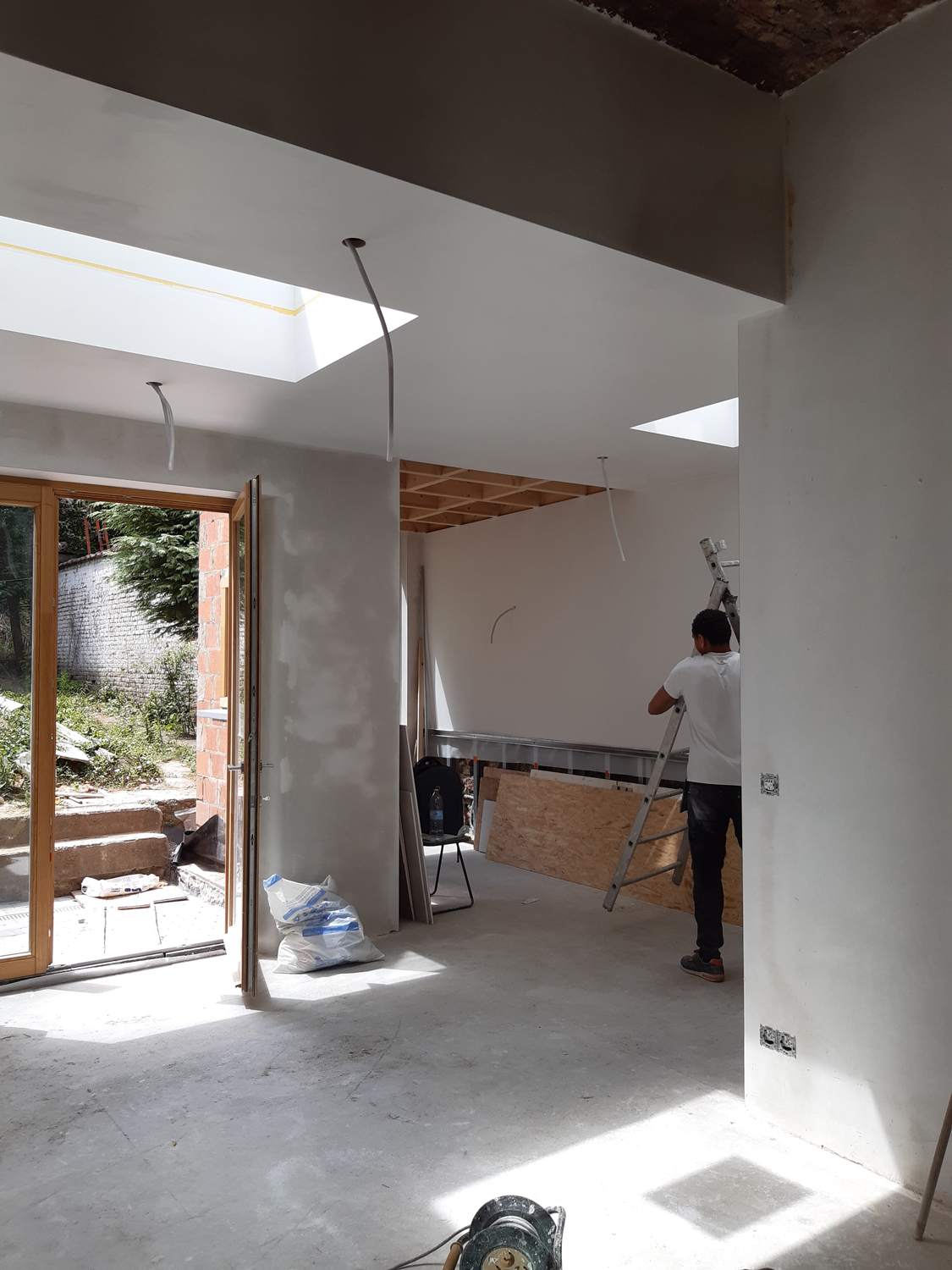 photo intérieure en cours de chantier