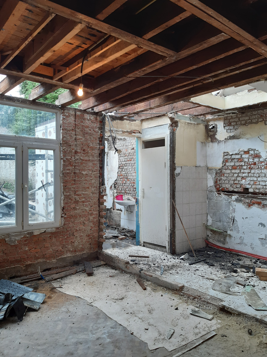 photo intérieure en cours de chantier