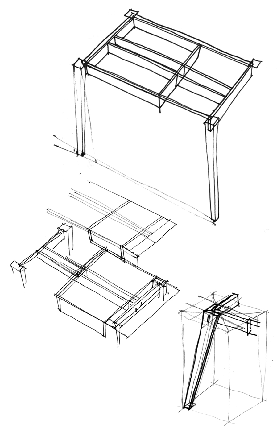 croquis du système de coulisses
