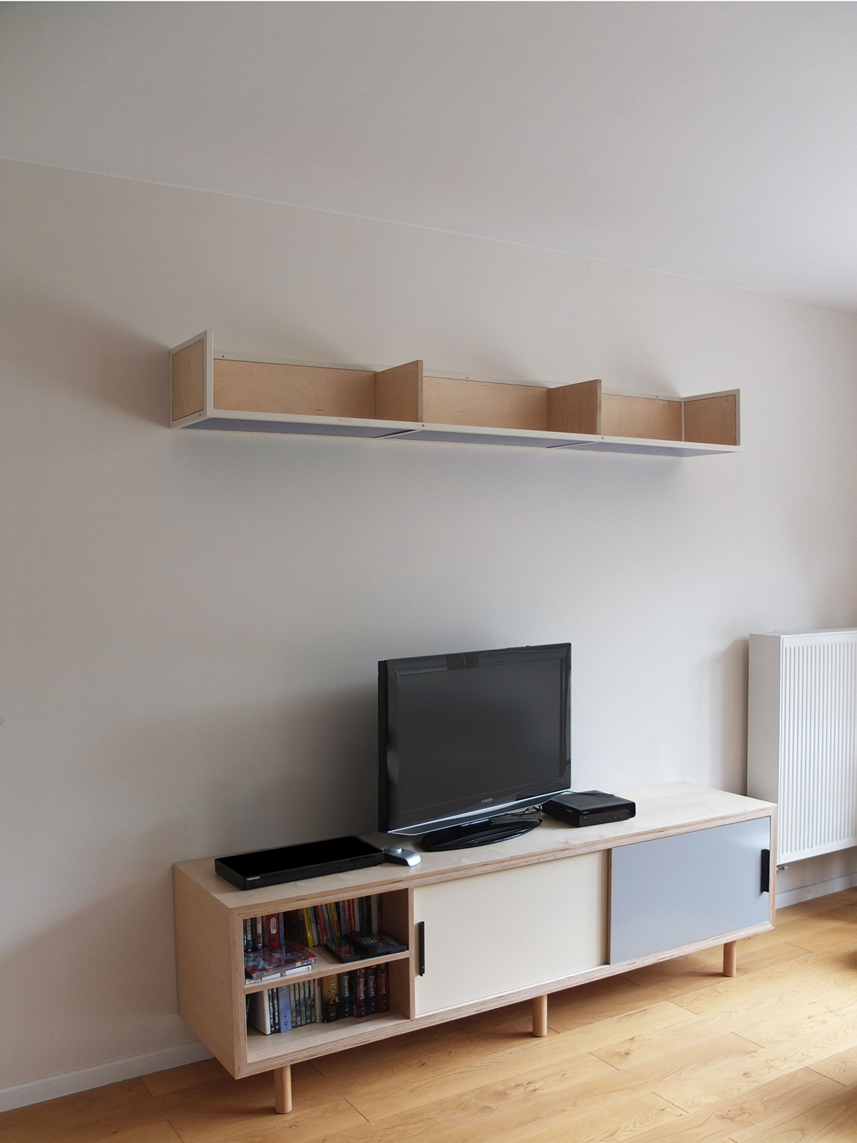 photo chantier fini : coin tv