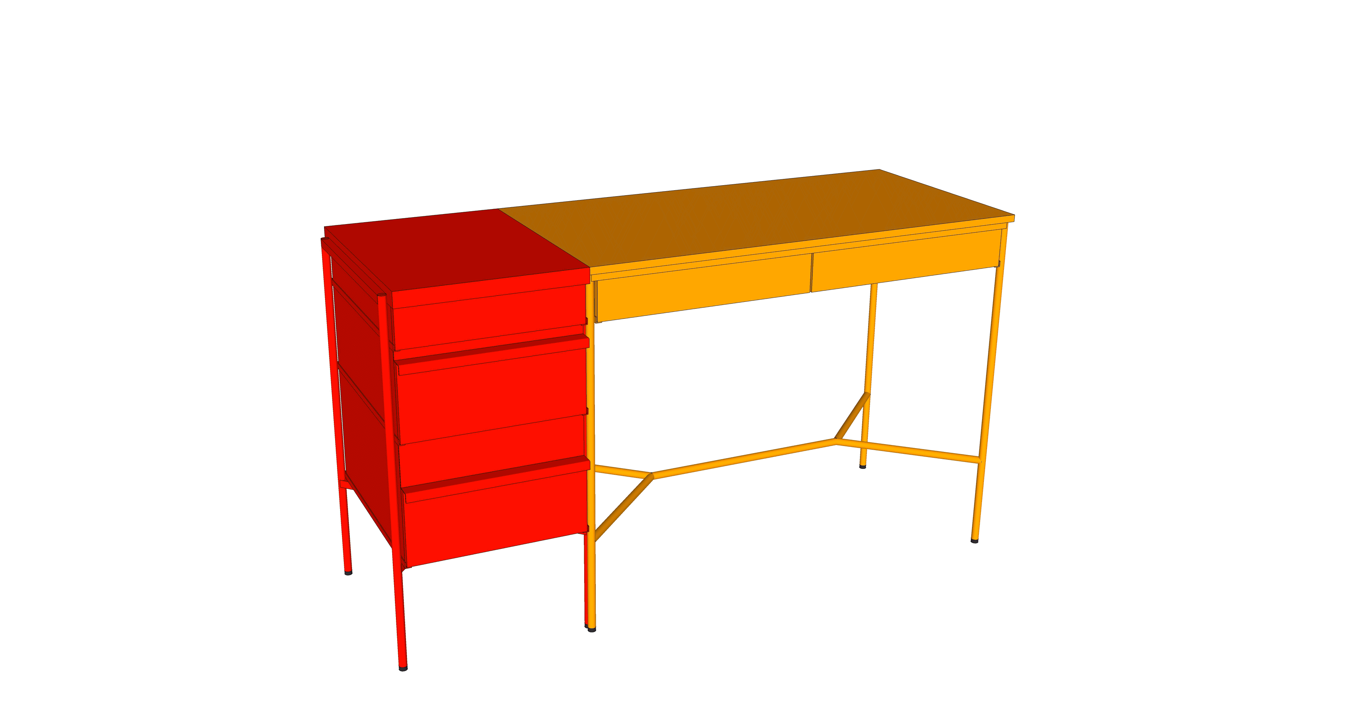 quatre vues 3D montées en gif animé