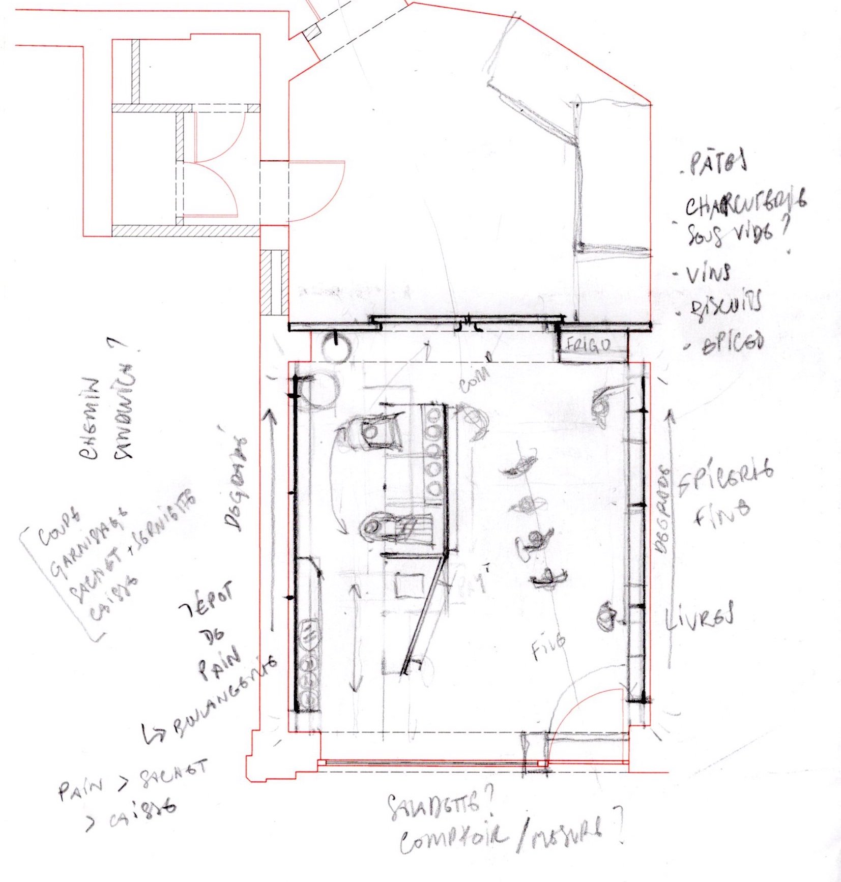 croquis en plan du projet